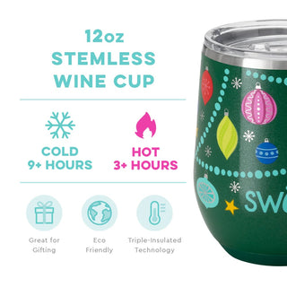 Swig O Christmas Tree Stemless Wine Cup (12oz)