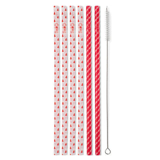 Santa Baby + Candy Cane Reusable Straw Set - JSQ Mercantile