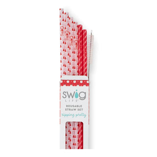 Santa Baby + Candy Cane Reusable Straw Set - JSQ Mercantile