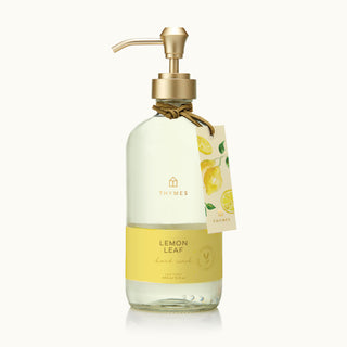 Lemon Leaf Large Hand Wash in Glass Soap Dispenser - JSQ Mercantile