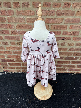 Happy Howl-oween 3/4 Sleeve Pocket Twirl Dress