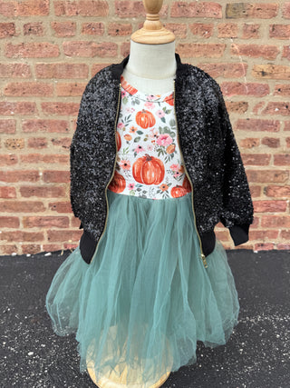 Toddler Girls Harvest Floral Tutu Dress with sequin zip up jacket – Family Gathering Outfit | JSQ Mercantile – Women’s Boutique & Gift Shop in La Grange, IL