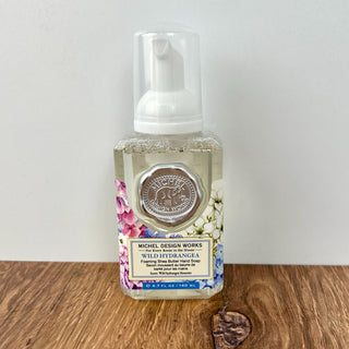 Wild Hydrangea Foaming Hand Soap 4.7 oz with watercolor floral design | JSQ Mercantile – a women’s boutique and gift shop in La Grange, IL