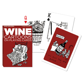 Wine Cartoons single deck of playing cards featuring humorous wine-themed illustrations | JSQ Mercantile – a women’s boutique and gift shop in La Grange, IL.