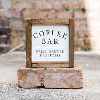 Coffee Bar, Coffee Lover, Coffee Decor, Wooden Framed Sign