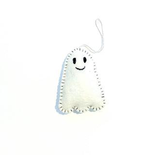 Bo the Smiling Ghost Wool Ornament