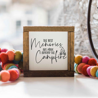 Memories Made Around the Campfire Wooden Sign - JSQ Mercantile