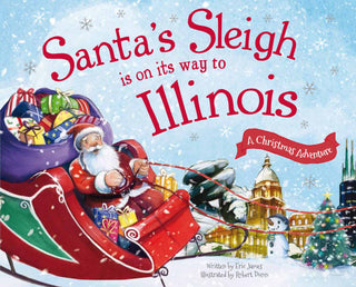 Santa's Sleigh Is on Its Way to Illinois (Hard Cover) - JSQ Mercantile