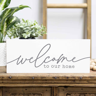 Welcome to Our Home Wall Sign, Welcome Sign, Wood Signs