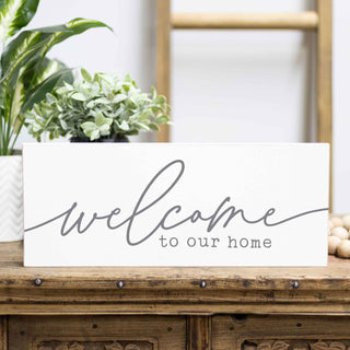 Welcome to Our Home Wall Sign, Welcome Sign, Wood Signs - JSQ Mercantile