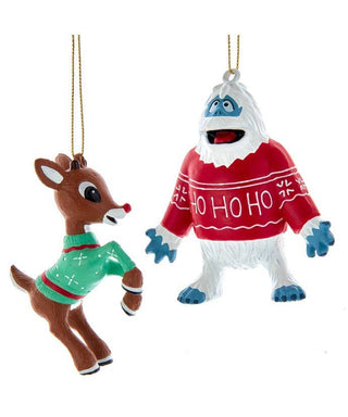 Rudolph The Red Nose Reindeer® Bumble and Rudolph Sweater Ornament