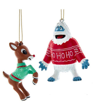 Rudolph The Red Nose Reindeer® Bumble and Rudolph Sweater Ornament - JSQ Mercantile