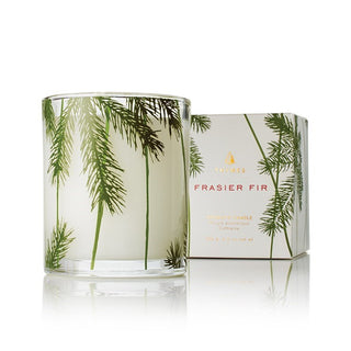 Frasier Fir Poured Candle in pine needle design glass – JSQ Mercantile – Women’s Boutique & Gift Shop in La Grange, IL
